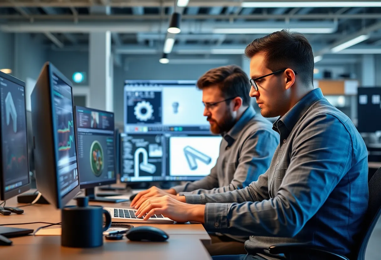 Engineers at S&P Software Consulting developing software solutions for the fastener industry.