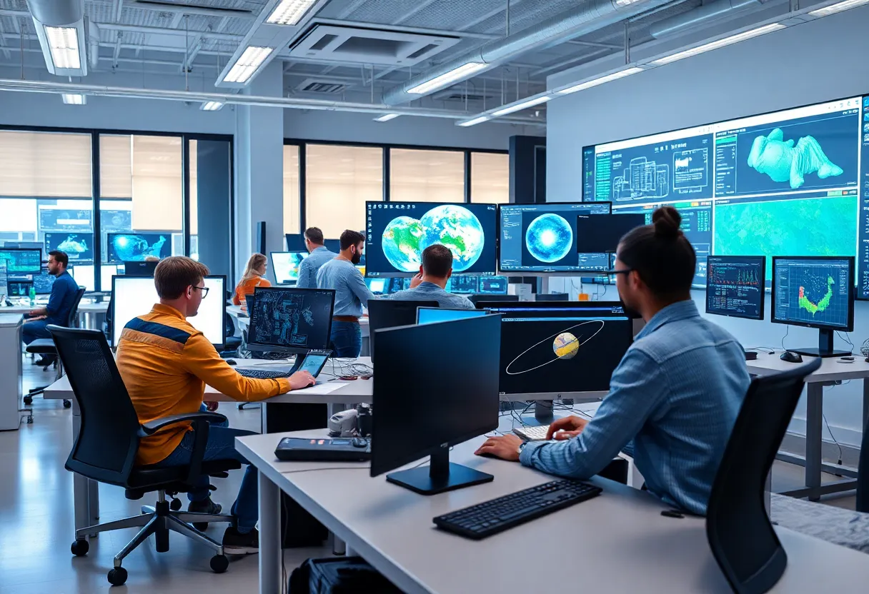 Engineers at METECS collaborating on NASA space simulations