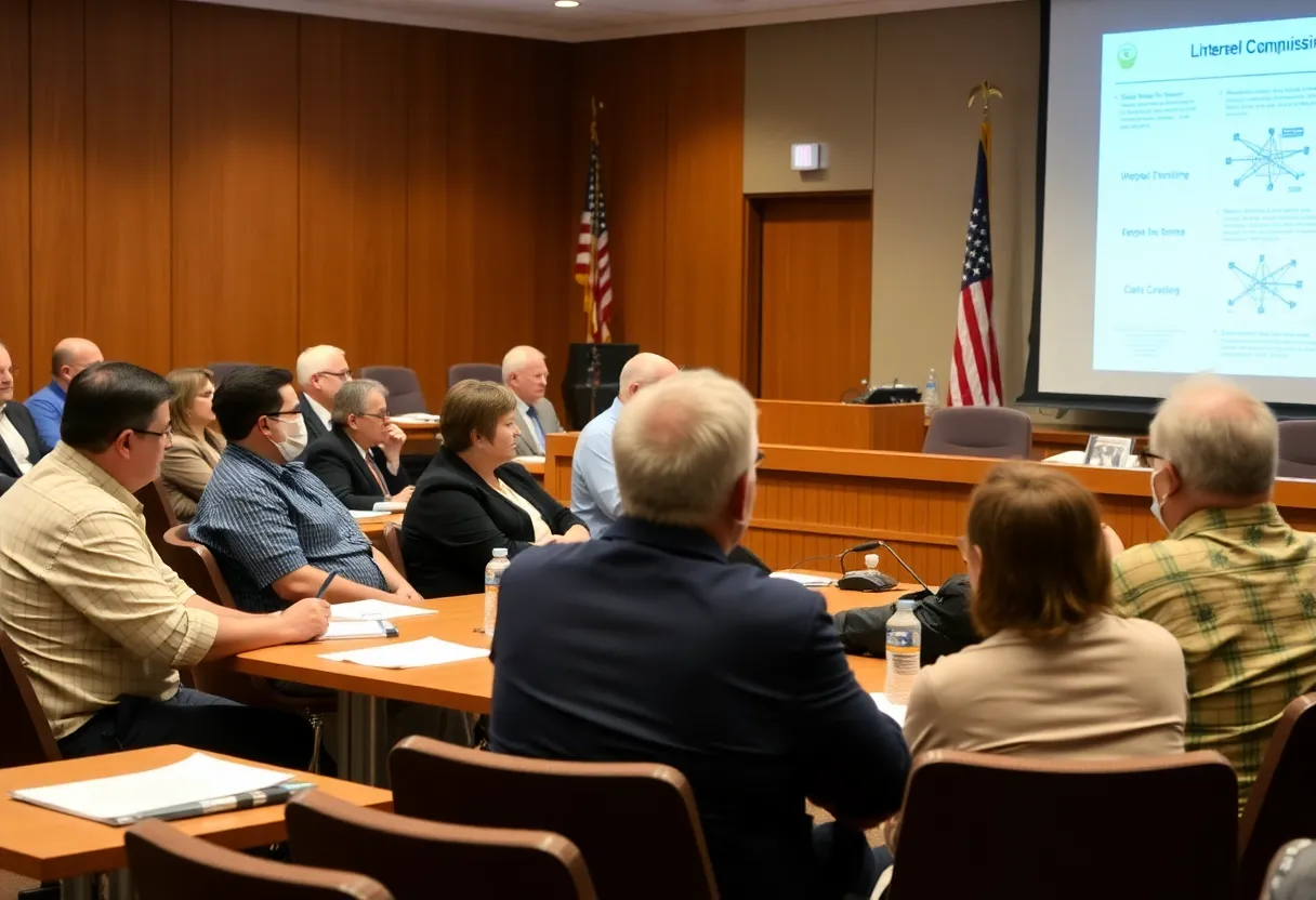 Commissioners discussing public-private partnership for infrastructure