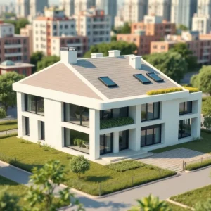 Image of a modern 3D printed affordable home in Ohio