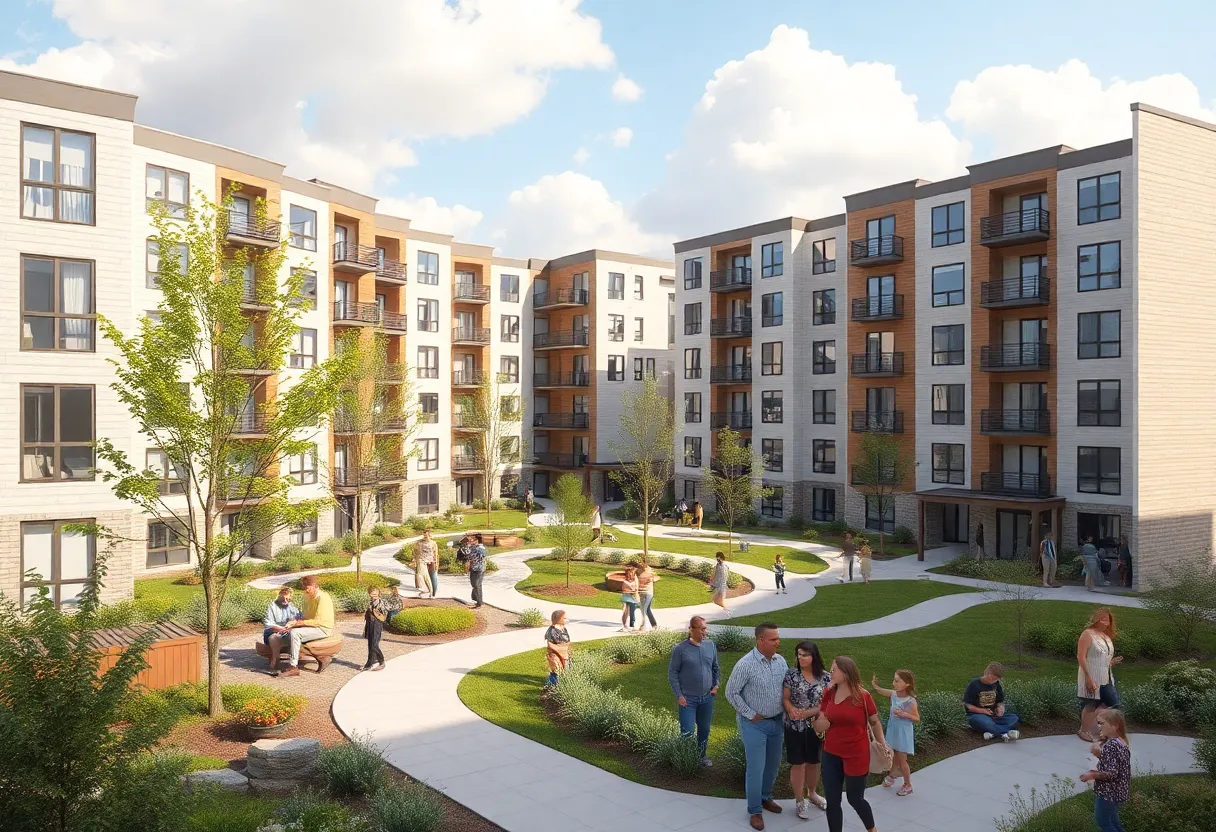 Modern affordable housing complex in Whitehall