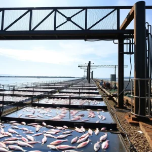 AquaBounty aquaculture facility near the water