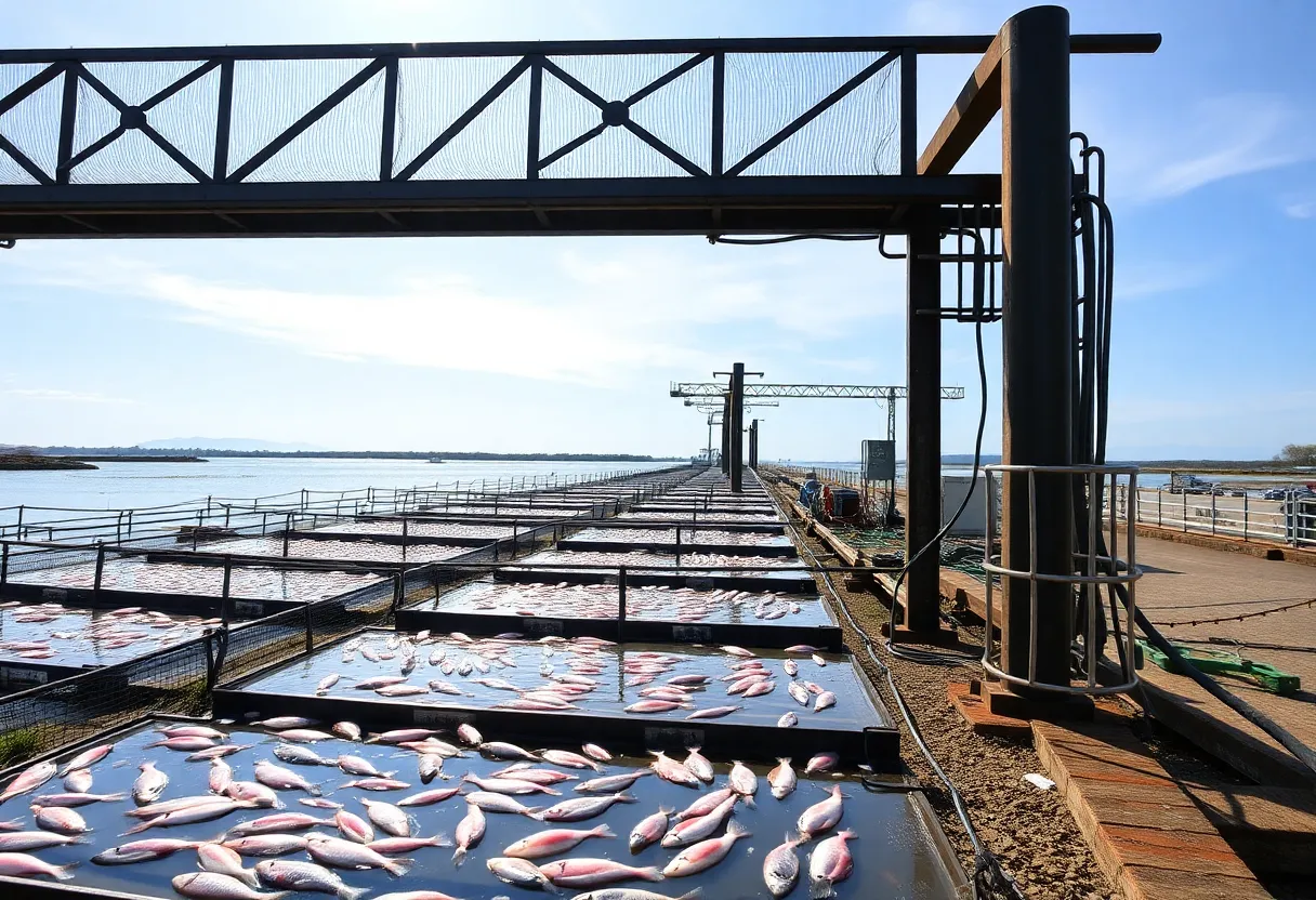 AquaBounty aquaculture facility near the water