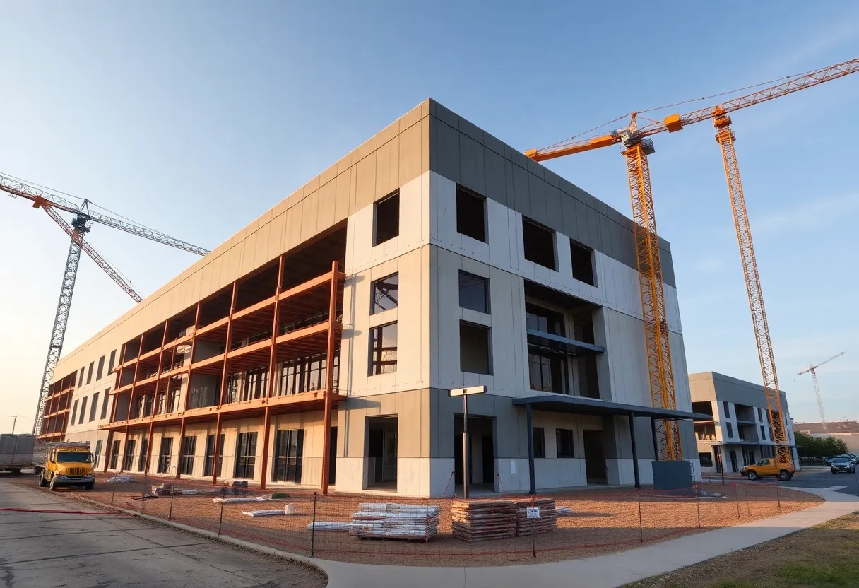 Construction of a new spec building in Austintown