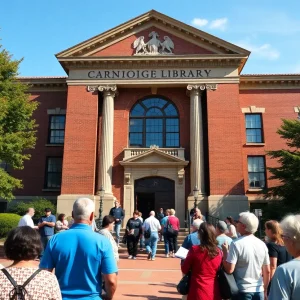 Community event at a Carnegie library