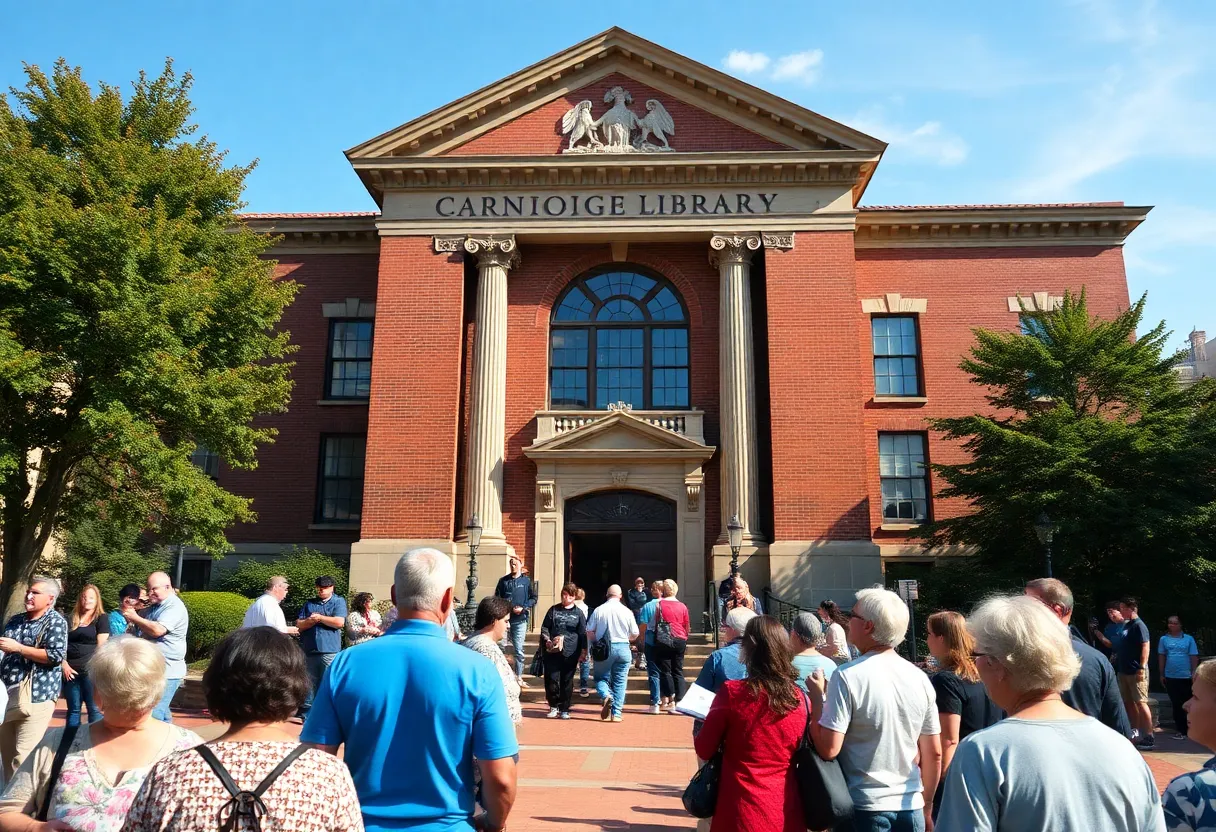 Community event at a Carnegie library