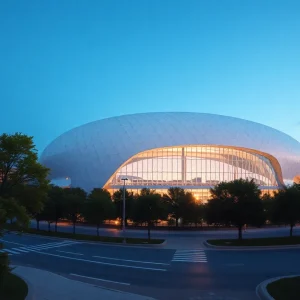 Architectural rendering of the proposed Cleveland Browns dome