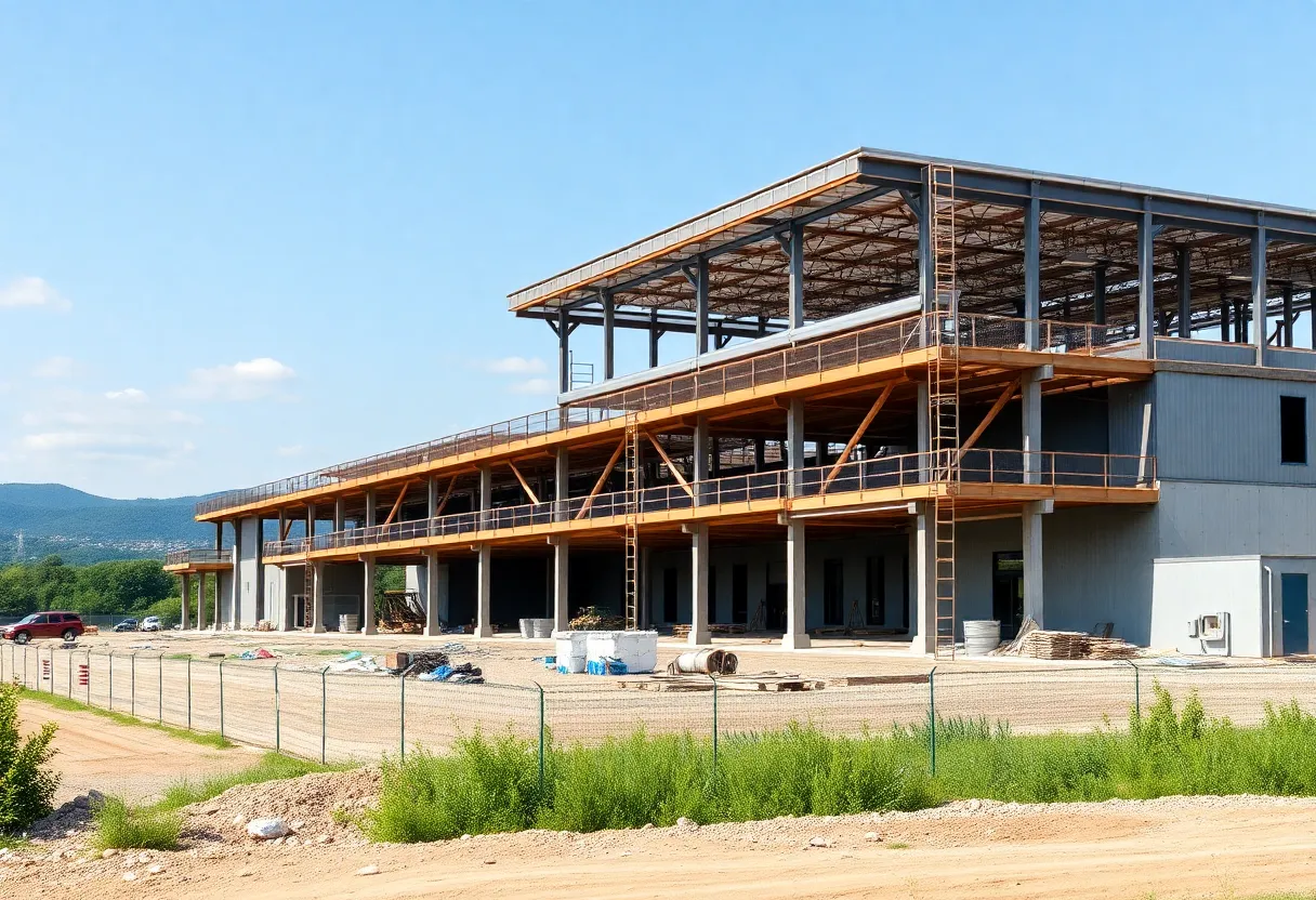 Construction site of Givaudan's sustainable facility in Ohio