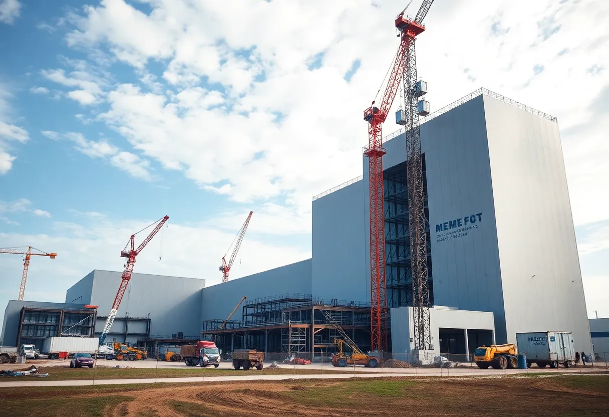 Expanding manufacturing facility in Ohio with construction activity.