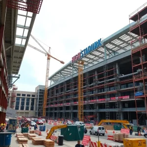 Construction of Highmark Stadium in Ohio