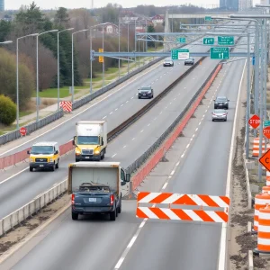 Construction work on I-70 ramp in Montgomery County