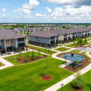 Modern homes in Lake Milton housing development
