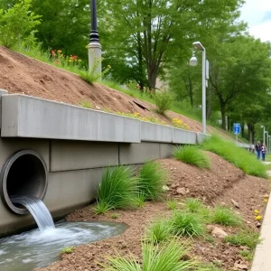 New stormwater system and shared-use path on Mansfield Avenue, Ohio