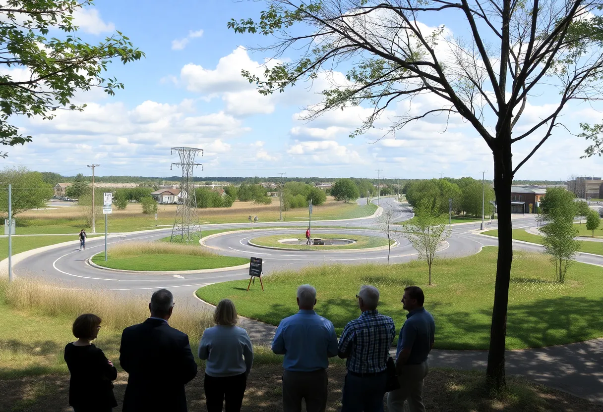 Proposed roundabout location near towpath trail in Massillon