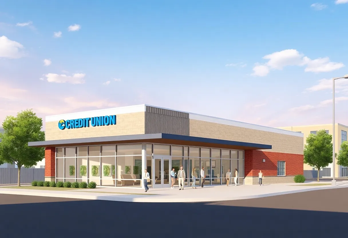 Construction site of the new Superior Credit Union branch on Cable Road