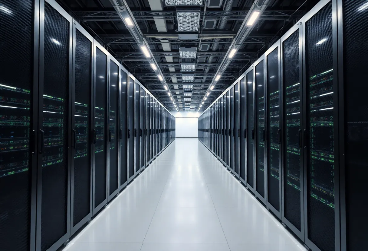 Modern data center in Ohio with energy-efficient infrastructure