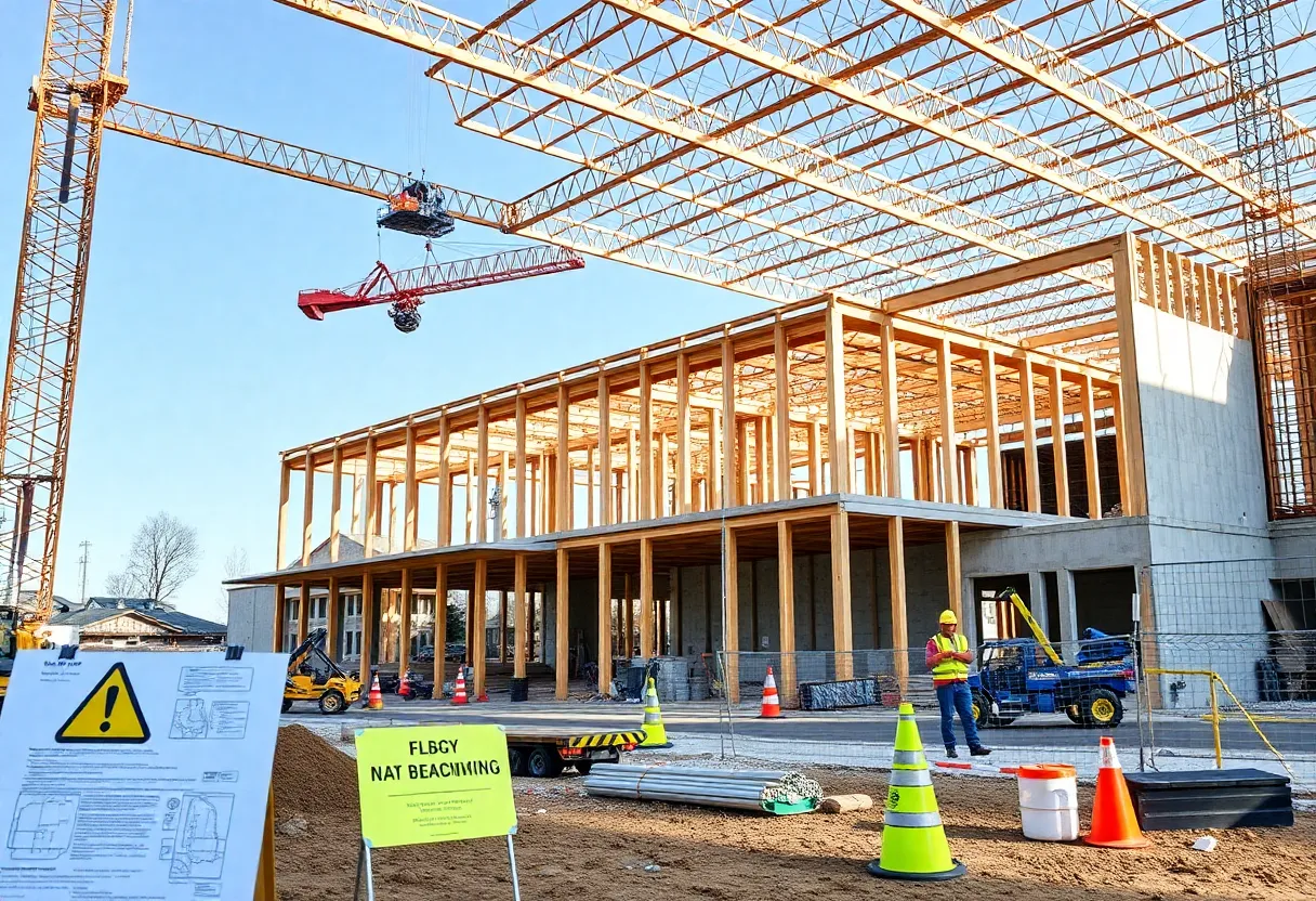 Construction site of the new Rossford middle school
