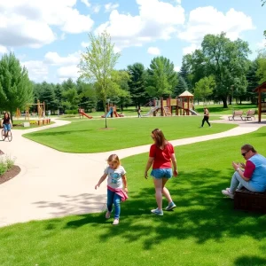 New playground and trails at Tawawa Park in Sidney, Ohio