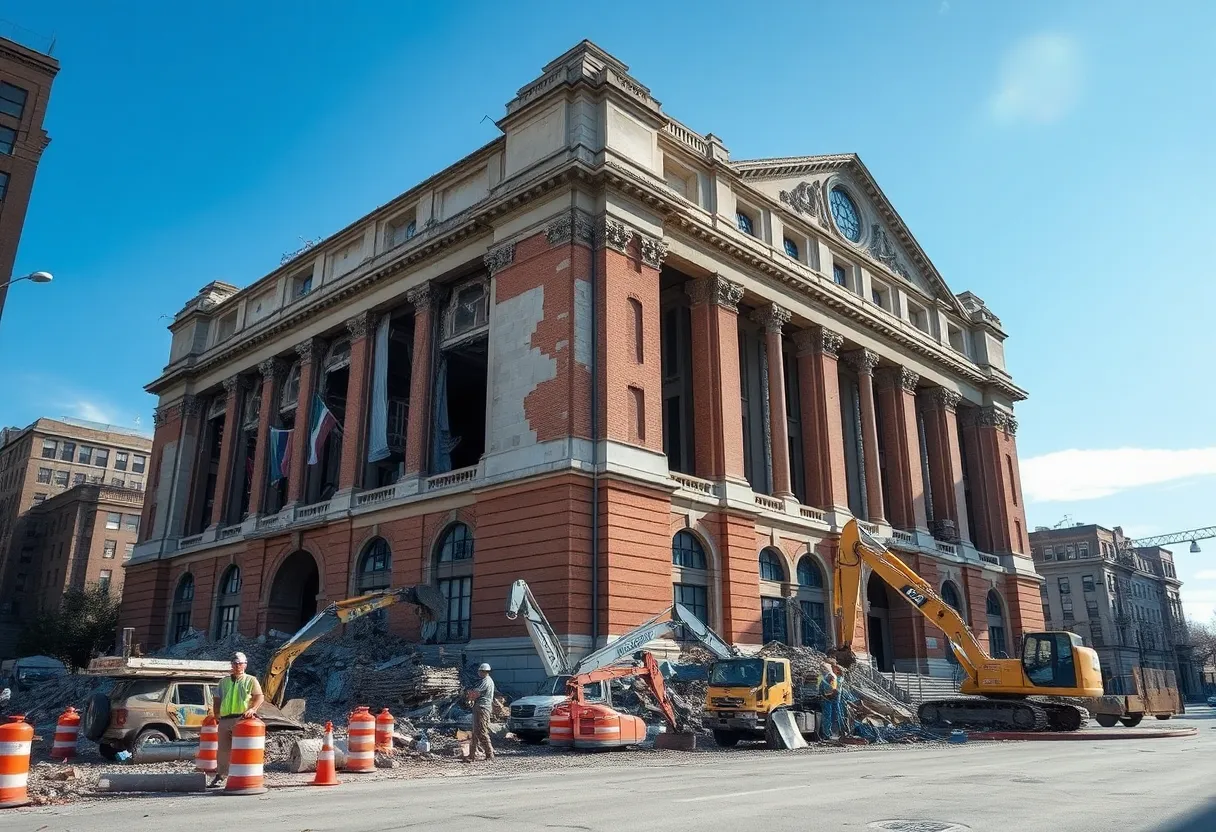 Demolition of the East Wing of Toledo City Hall